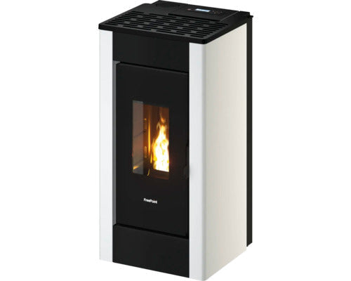 Poêle à granulés FreePoint Sharp Airtight acier blanc 7 kW
